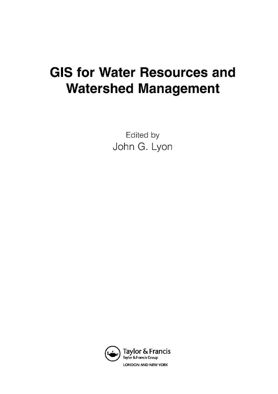 GIS for Water Resource and Watershed Management