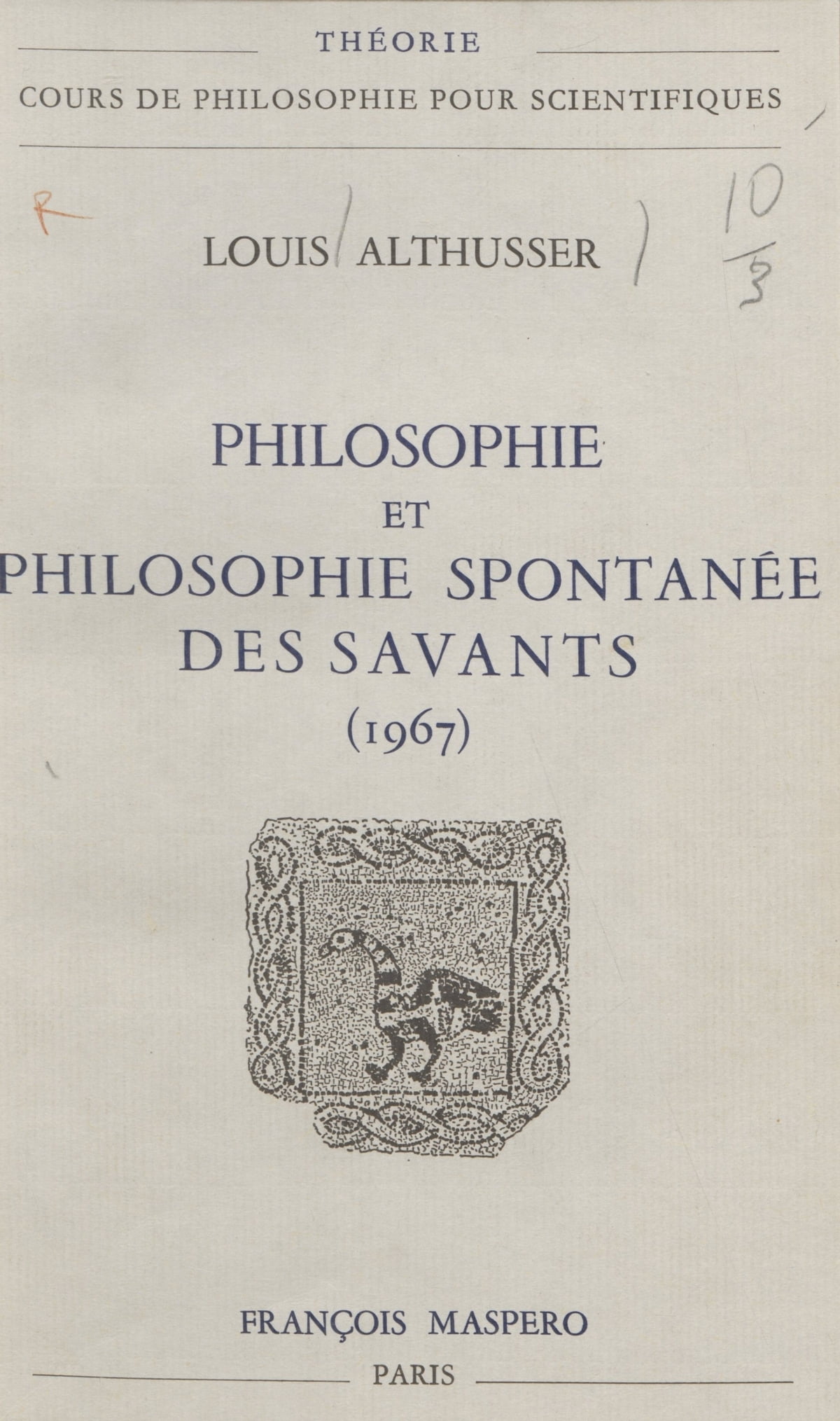 Philosophie et philosophie spontanée des savants